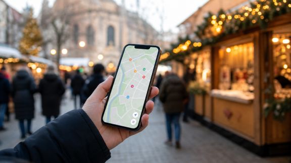 Marchés de Noël et nouvelles technologies : applications et outils pour visiteurs