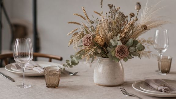 Les atouts des compositions florales séchées pour la table de fête
