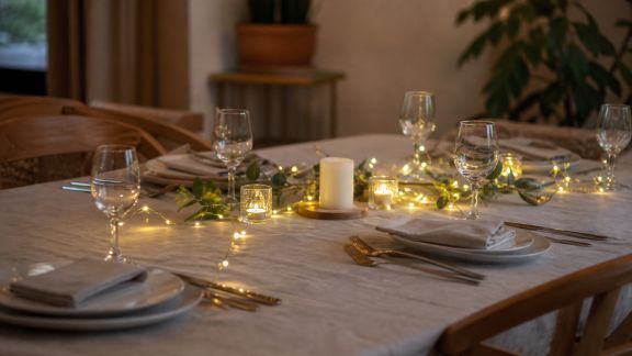 Comment sublimer une table sobre avec de petits détails lumineux