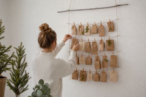 Créer un calendrier mural DIY pour décompter les jours avant Noël