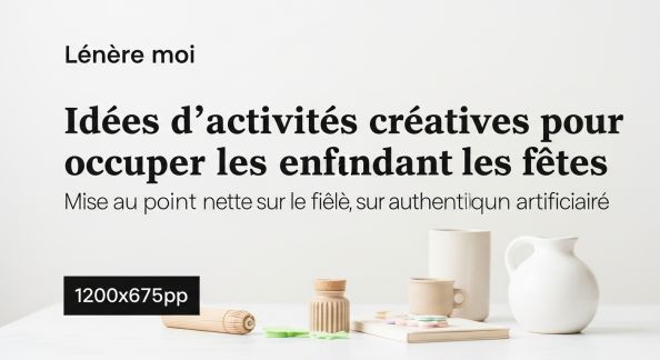 Idées d’activités créatives pour occuper les enfants pendant les fêtes